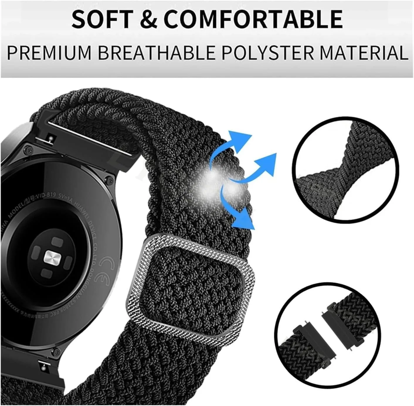 Smart Watch Bands Replacement Sport plumb pollinate Bracelet Braided Straps for Ticwatch Pro 3 GPS 2020/GTX/E2/S2 