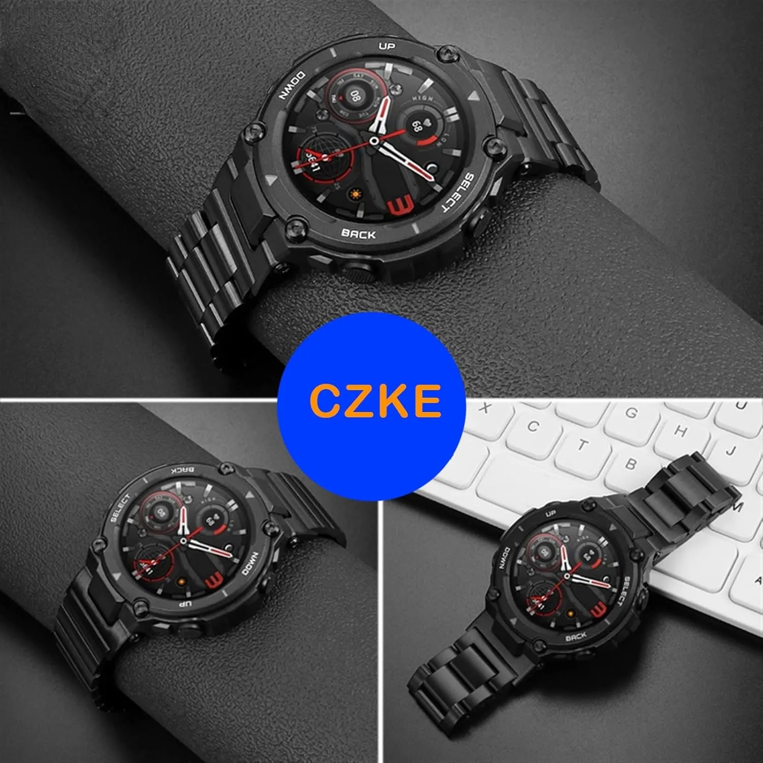 Smartwatch Sports Silicone Band Stainless steel Wristband For Amazfit TREX interpret charter revoke deciduous Pro Replacement Strap Watchband 