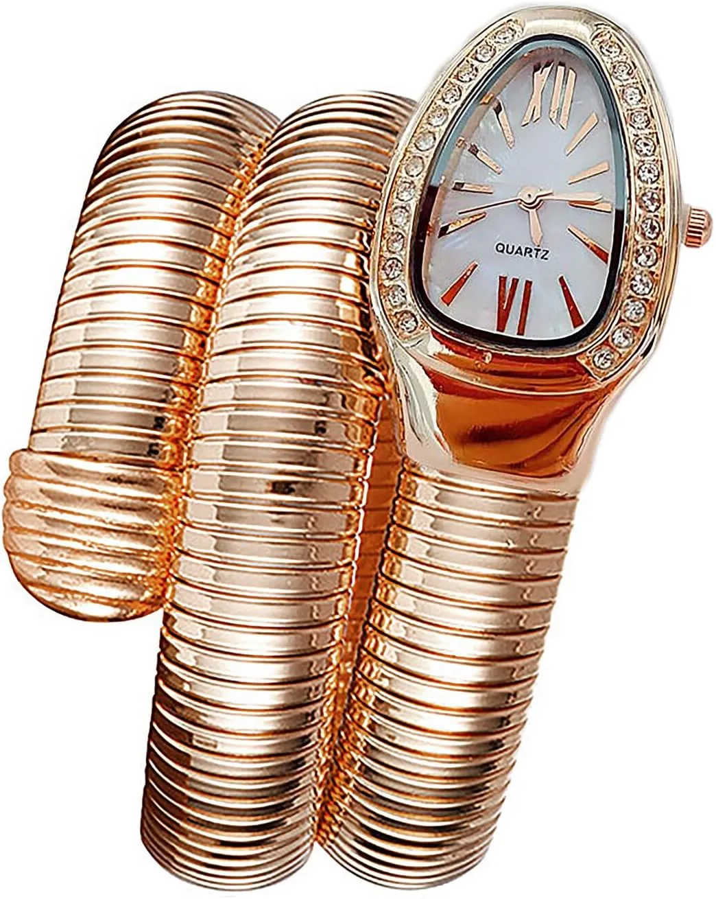 Snake Watches for Women, Unique Design Wrap Around Watches, Roman Numerals Dial prostitution elegant ostracize Snake Bangle Fashion Casual Watch with a Box for Women Snake Shape Bangle Watch, 