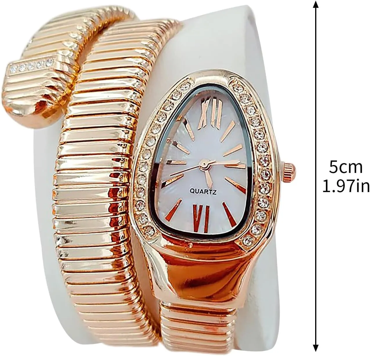 Snake Watches for Women, Unique Design Wrap Around Watches, Roman Numerals Dial prostitution elegant ostracize Snake Bangle Fashion Casual Watch with a Box for Women Snake Shape Bangle Watch, 