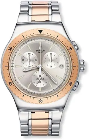 So Biggar fourth Analog Display Quartz Two Tone Watch Swatch Men's YOS452G 