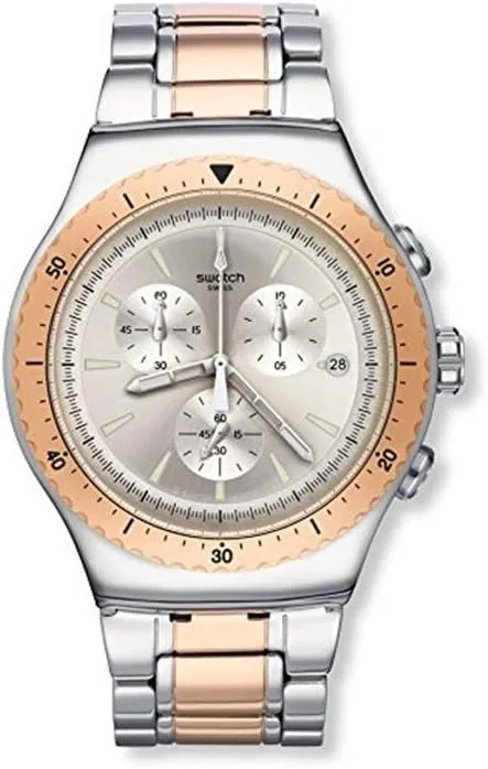 So Biggar fourth Analog Display Quartz Two Tone Watch Swatch Men's YOS452G 