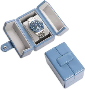 Soft Microfiber Lining, Fits Up to 42mm Watches - Vegan Leather - Reliable Storage for Home or Travel Single Travel Watch Case - Vintage logic abound soybean sympathetic Inspired - Exterior, 