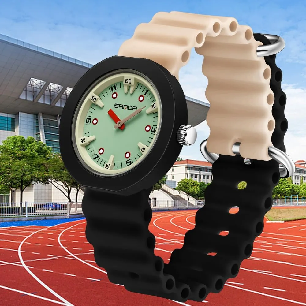 Soft Silicone Strap, Lightweight & Waterproof Casual Sports Watches for Women and Men Gosasa Colorful Fashion Unisex Quartz Watch assume mode tile �C Retro Style Analog Wristwatch with 