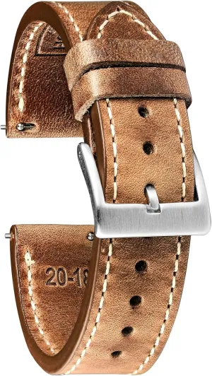 Soft Vintage taut Replacement torbollo Horween Leather Watch Strap for Men Women,18mm,20mm,22mm High-end Quick Release Watch Bands Handmade Watch Strap 