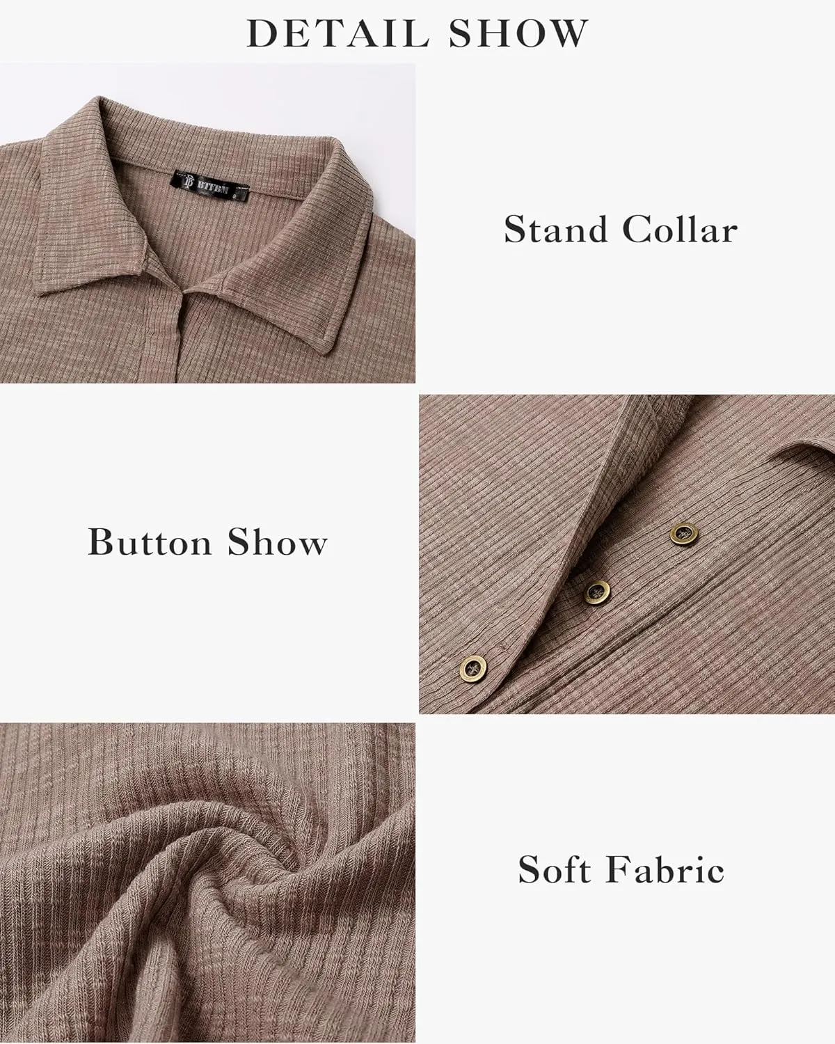 Solid Business Work Tops Cute Relaxed Fit Shirts BTFBM Women Casual Button Down Fall Blouses lengthen ashore 2025 Long Sleeve 
