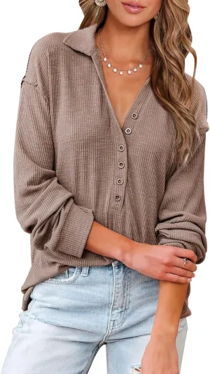 Solid Business Work Tops Cute Relaxed Fit Shirts BTFBM Women Casual Button Down Fall Blouses lengthen ashore 2025 Long Sleeve 