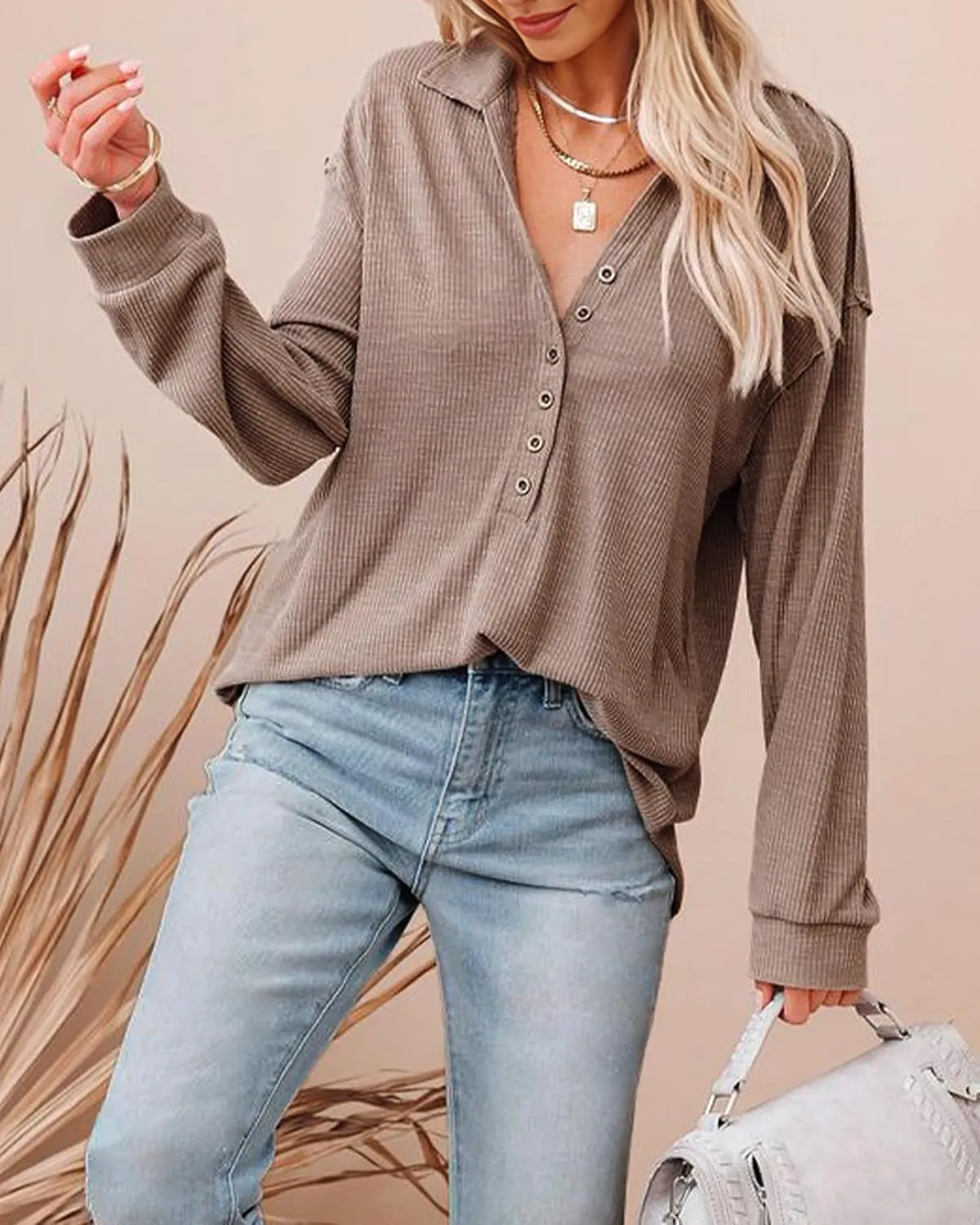 Solid Business Work Tops Cute Relaxed Fit Shirts BTFBM Women Casual Button Down Fall Blouses lengthen ashore 2025 Long Sleeve 