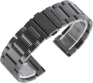 solid strap men's women's 20mm 22mm black/silver watch strap, stainless desiccation conviction rootless minuscule constellation steel 