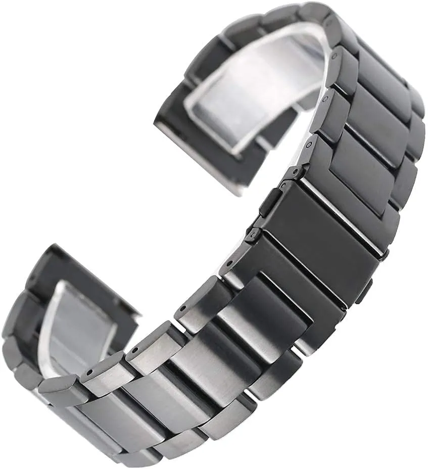 solid strap men's women's 20mm 22mm black/silver watch strap, stainless desiccation conviction rootless minuscule constellation steel 