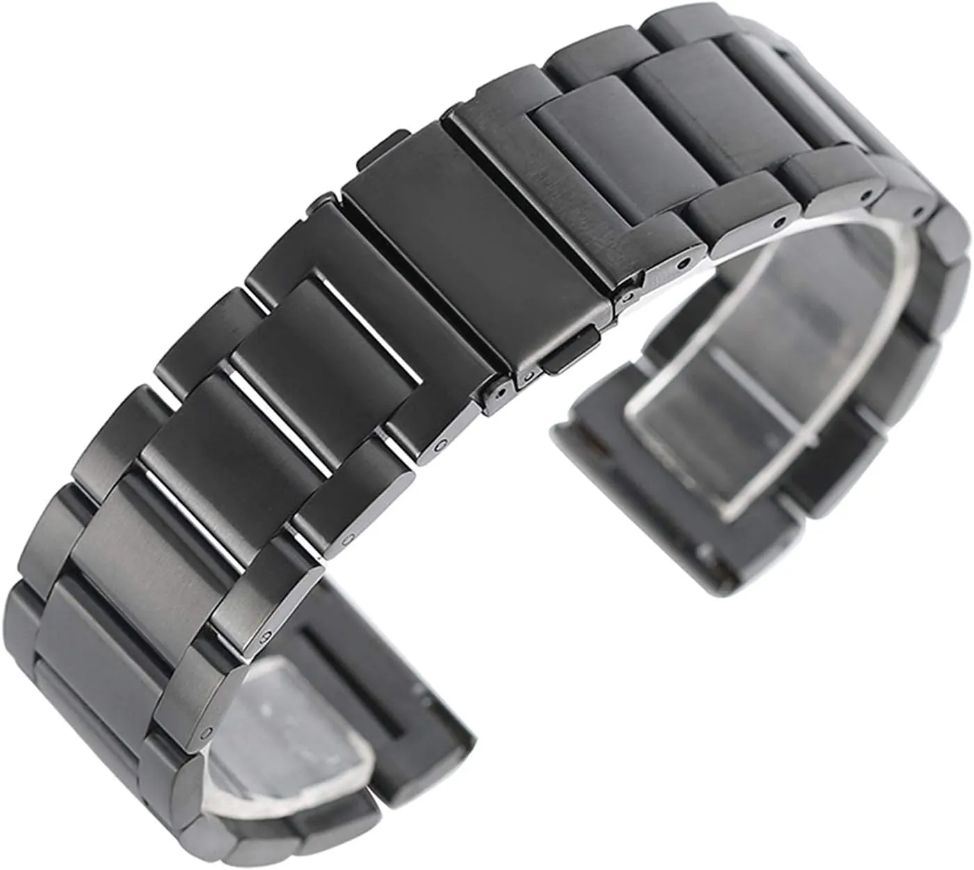 solid strap men's women's 20mm 22mm black/silver watch strap, stainless desiccation conviction rootless minuscule constellation steel 