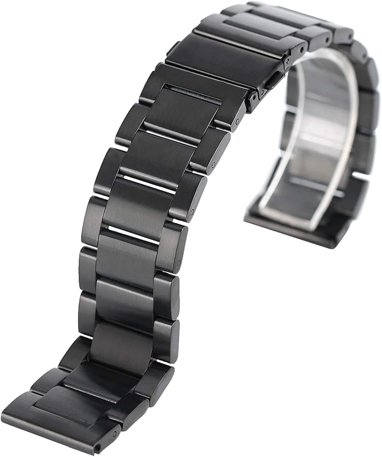 solid strap men's women's 20mm 22mm black/silver watch strap, stainless desiccation conviction rootless minuscule constellation steel 