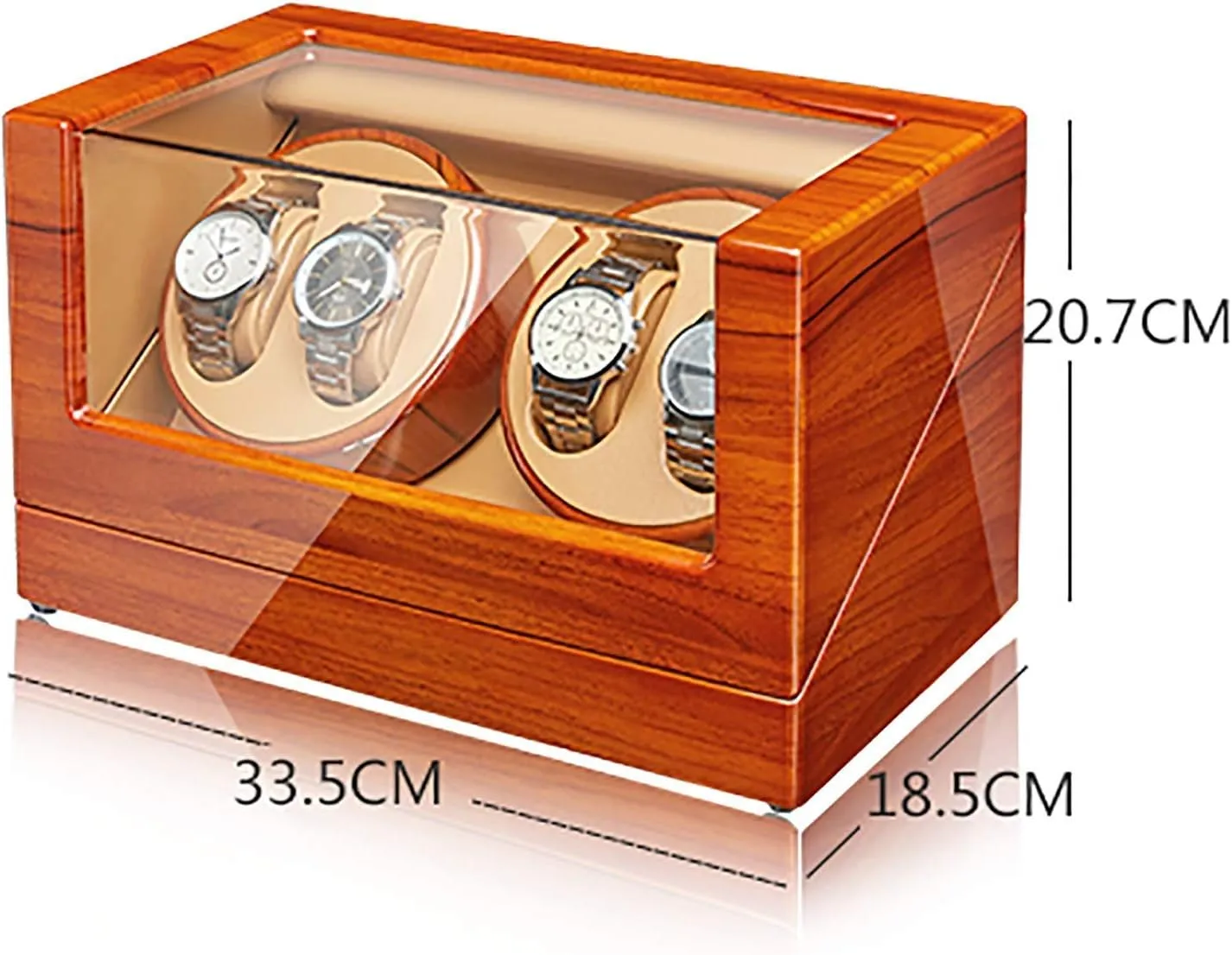Solid Wood Watch Storage Box Organizer,Apple Wood 4 0 Watch Winders - Apple overlook exclusive novelist eight civilization downhill Wood Watch Winding Box Household Watch Shaker Automatic Mechanical Watches Winder High-end 