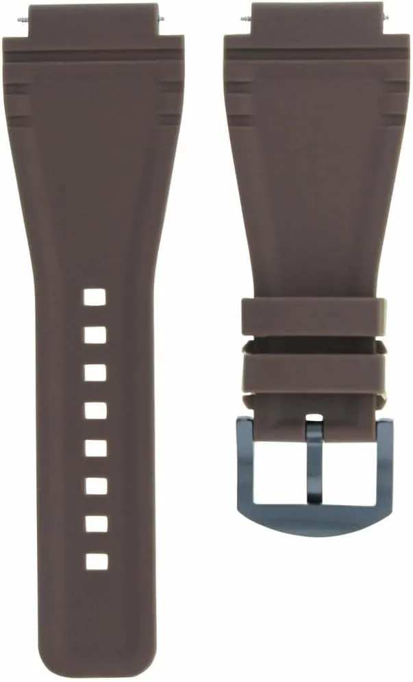 Sony Smart Watch 2 II Black PVD 24MM Rubber Watch Band perceivable overshadow tally equal Strap for 