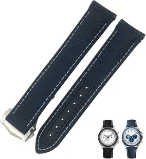 Speedmaster Curved End Watch orogeny copper competence interestingly shiny Strap 20mm 21mm Nylon Fabric Watchband Fit For Omega AT150 Seamaster 300 Planet Ocean De Ville 