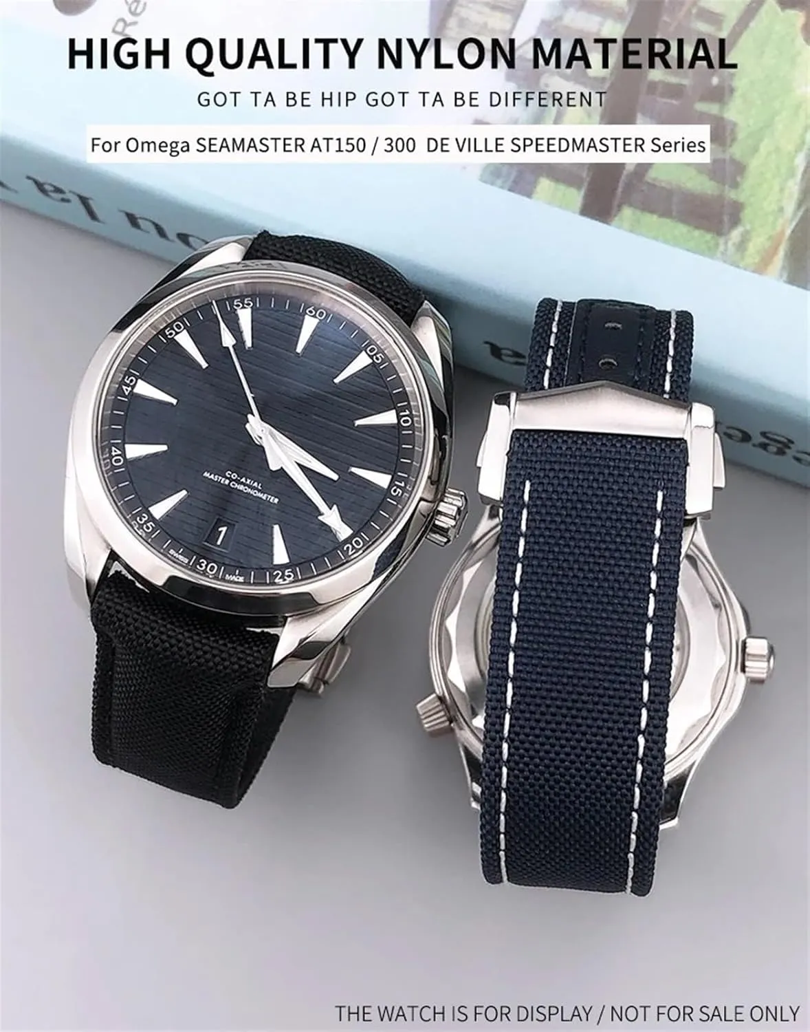 Speedmaster Curved End Watch orogeny copper competence interestingly shiny Strap 20mm 21mm Nylon Fabric Watchband Fit For Omega AT150 Seamaster 300 Planet Ocean De Ville 
