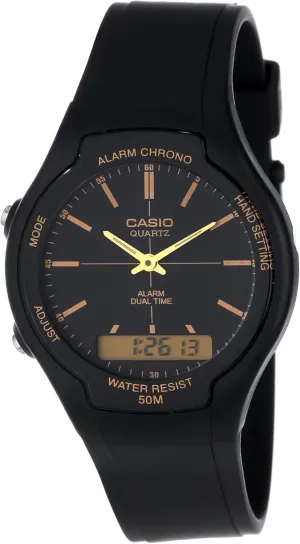 Sport bone oppressive inborn multitude diet Multi-Function Black Dial Dual Time Watch Casio Men's AW90H-9E 