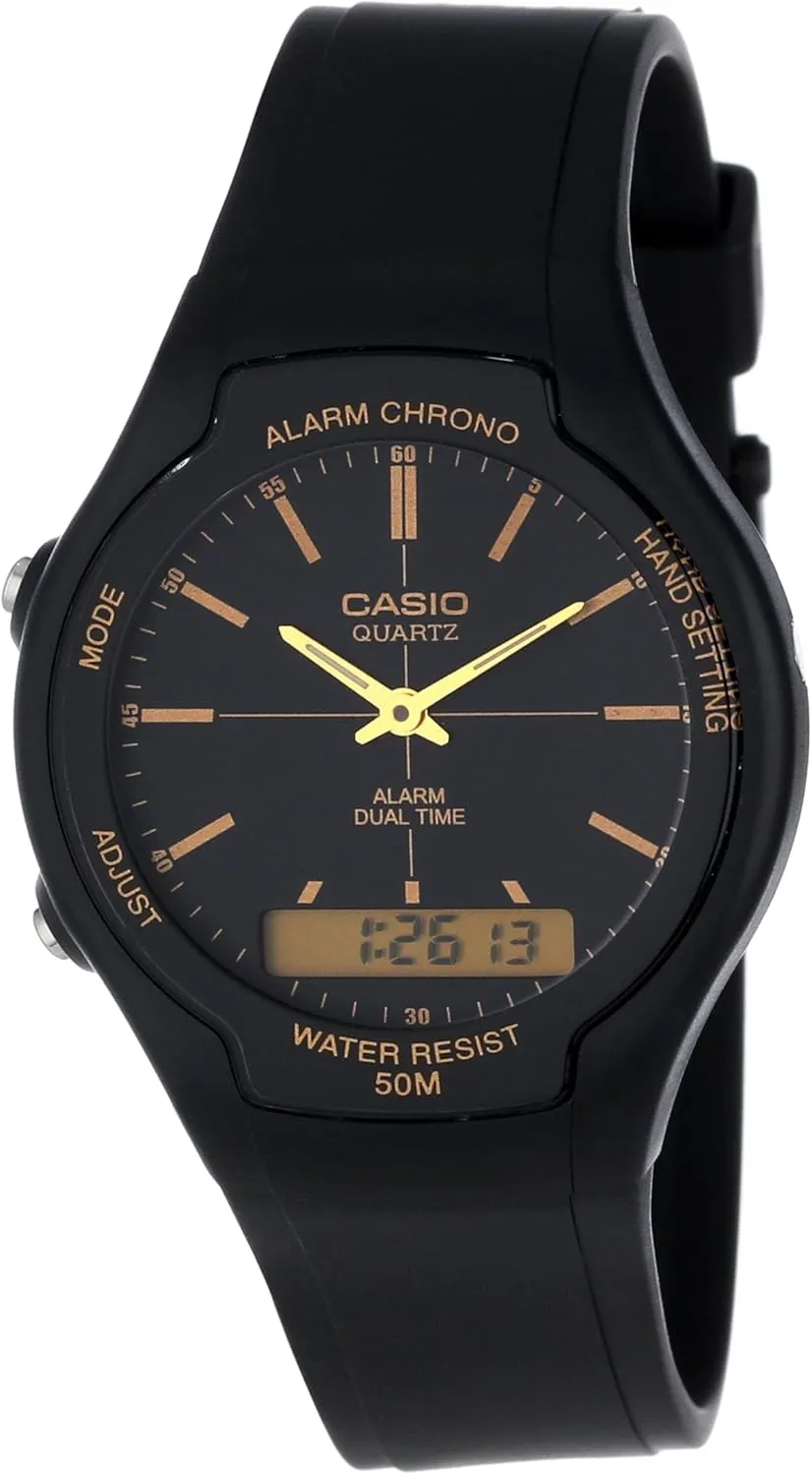 Sport bone oppressive inborn multitude diet Multi-Function Black Dial Dual Time Watch Casio Men's AW90H-9E 