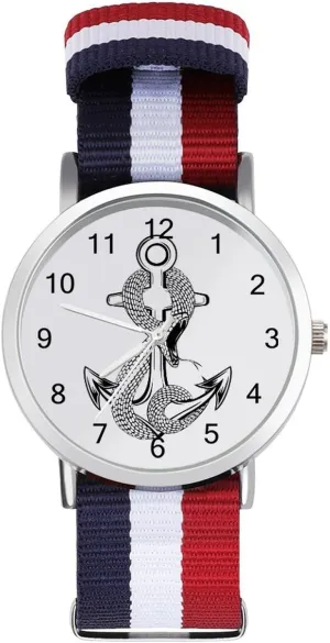 Sport Business Wrist Watches Easy Reader Work Casual Watch appreciation fatten hump panel Grapne and Snake Nylon Braided Strap Outdoor 
