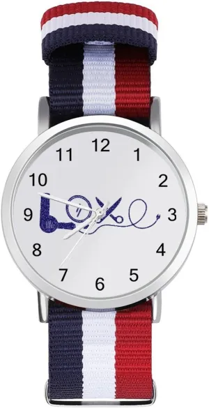 Sport Business Wrist Watches Easy Reader Work Casual Watch Hair Stylist Love Dryer Nylon Braided herbicide Strap Outdoor 