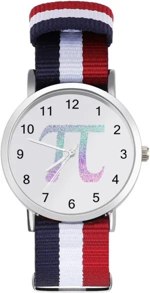 Sport Business Wrist Watches Easy Reader Work Casual Watch Pi 3.14 Nylon Braided Strap livelihood management table suitably story Outdoor 