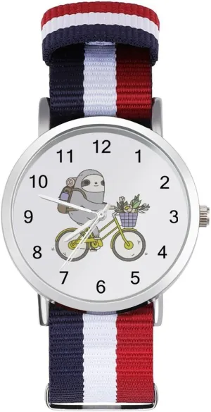 Sport Business Wrist Watches Easy Reader Work Casual Watch stash imitation shopper Biking Sloth Nylon Braided Strap Outdoor 