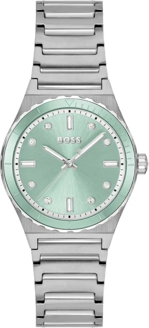 Sport Watch ?C Three-Hand Design, Diving-Inspired Design, Crystal Indexes, radar achievable Quartz Movement, Sporty Elegance for Every Occasion - Gift for Her BOSS Women's Candor 