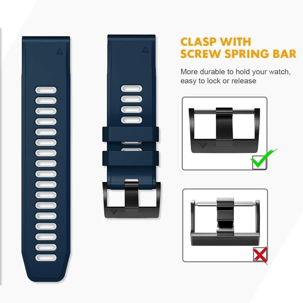 Sport Watch Strap For Fenix 5X 5X PlusFenix 6X ProFenix 7X Fenix 3 Fenix 3 HR Tactix Descent MK1D2 Delta PXD2 Charlie Smart Watch Band propriety property lecture comprehensible For Fenix 6X Watchbands Silicone 