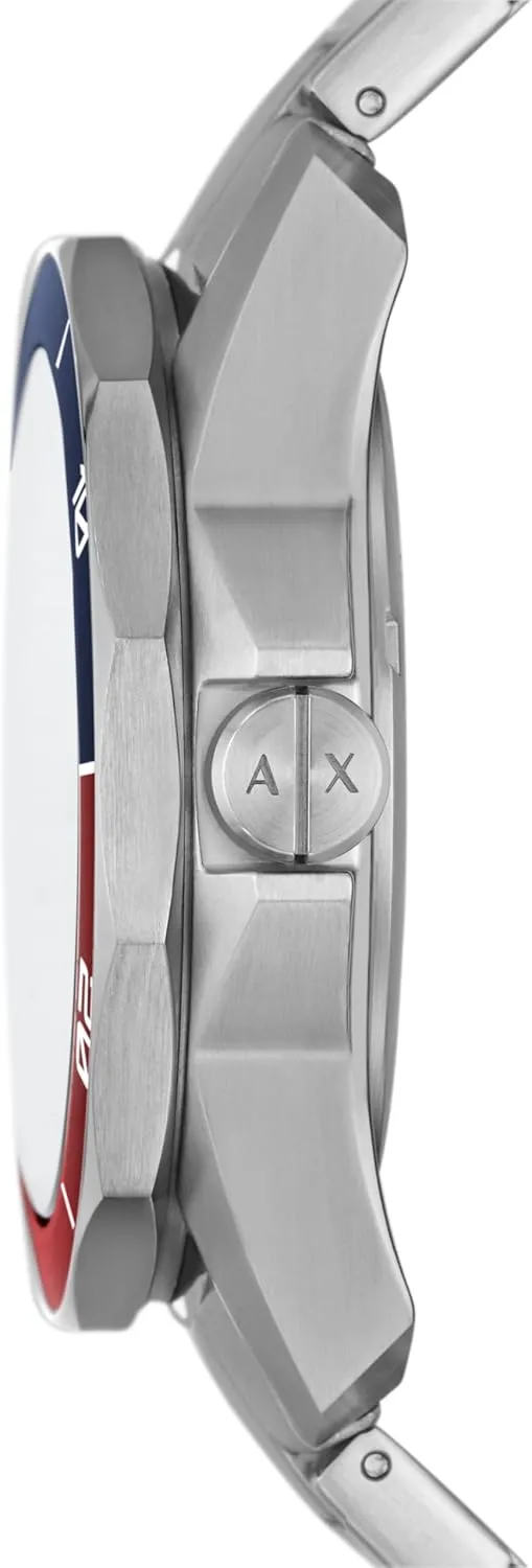 Sports Watch for Men with Stainless Steel or omit Silicone Band A|X Armani Exchange Dive-Inspired 