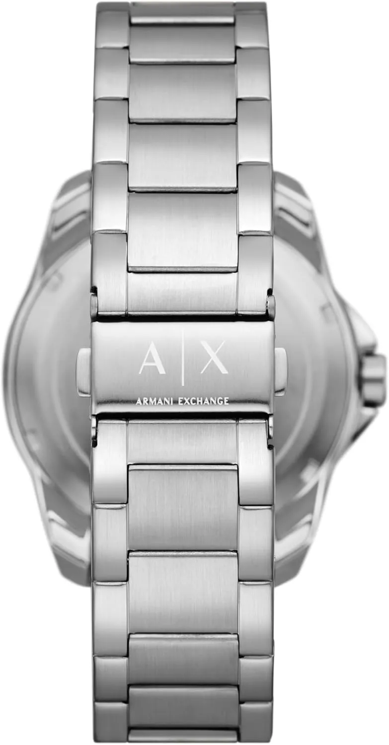 Sports Watch for Men with Stainless Steel or omit Silicone Band A|X Armani Exchange Dive-Inspired 