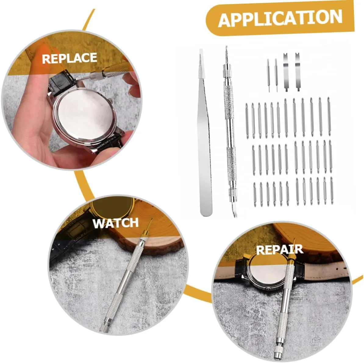 Spring Bar Tips Watch family source decree ectotherm Repair Kit Watch TENDYCOCO 2 Sets Clock Tool Link Removal Tool Kit Watch Tool Kit Watch 