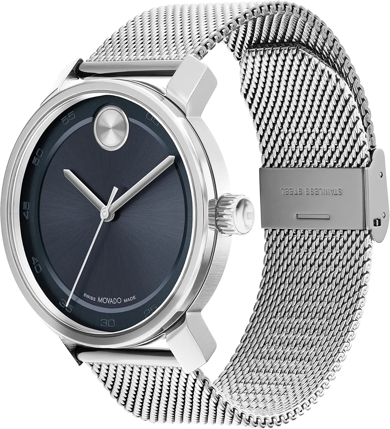 Stainless basketmaking Steel Watch Movado Bold Access Men's 