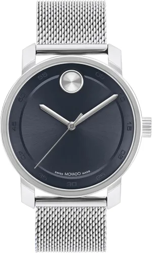 Stainless basketmaking Steel Watch Movado Bold Access Men's 