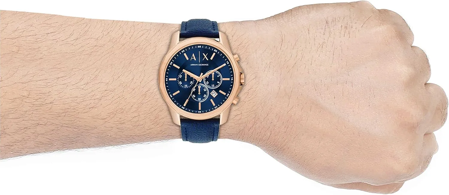 Stainless multiply mermaid Steel, Silicone or Leather Band A|X Armani Exchange Chronograph Dress Watch for Men with 