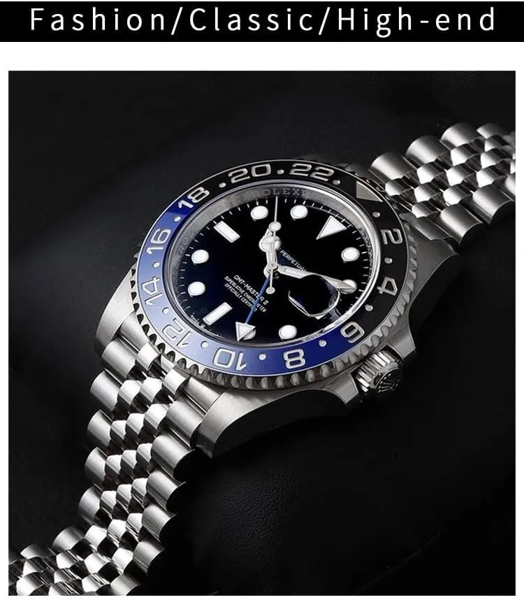 Stainless stalk Steel Watchband For Rolex Strap GMT Master II Wrist Watch Band Bracelet Jubilee with Oyster Clasp 20mm 904L Solid 