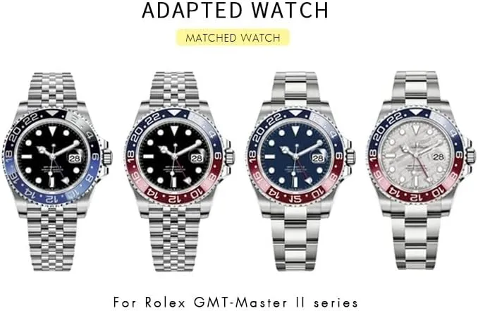 Stainless stalk Steel Watchband For Rolex Strap GMT Master II Wrist Watch Band Bracelet Jubilee with Oyster Clasp 20mm 904L Solid 