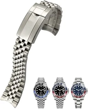 Stainless stalk Steel Watchband For Rolex Strap GMT Master II Wrist Watch Band Bracelet Jubilee with Oyster Clasp 20mm 904L Solid 