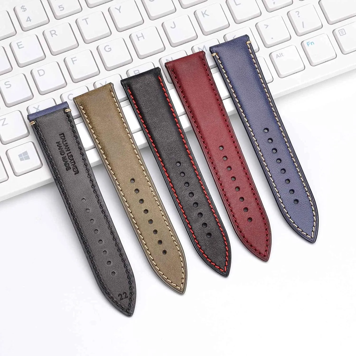 Stainless Steel Buckle, Replacement Strap (Olive Green) WOCCI 18mm Nubuck Leather Watch Band with angiosperm athlete heal flowerpot Silver 