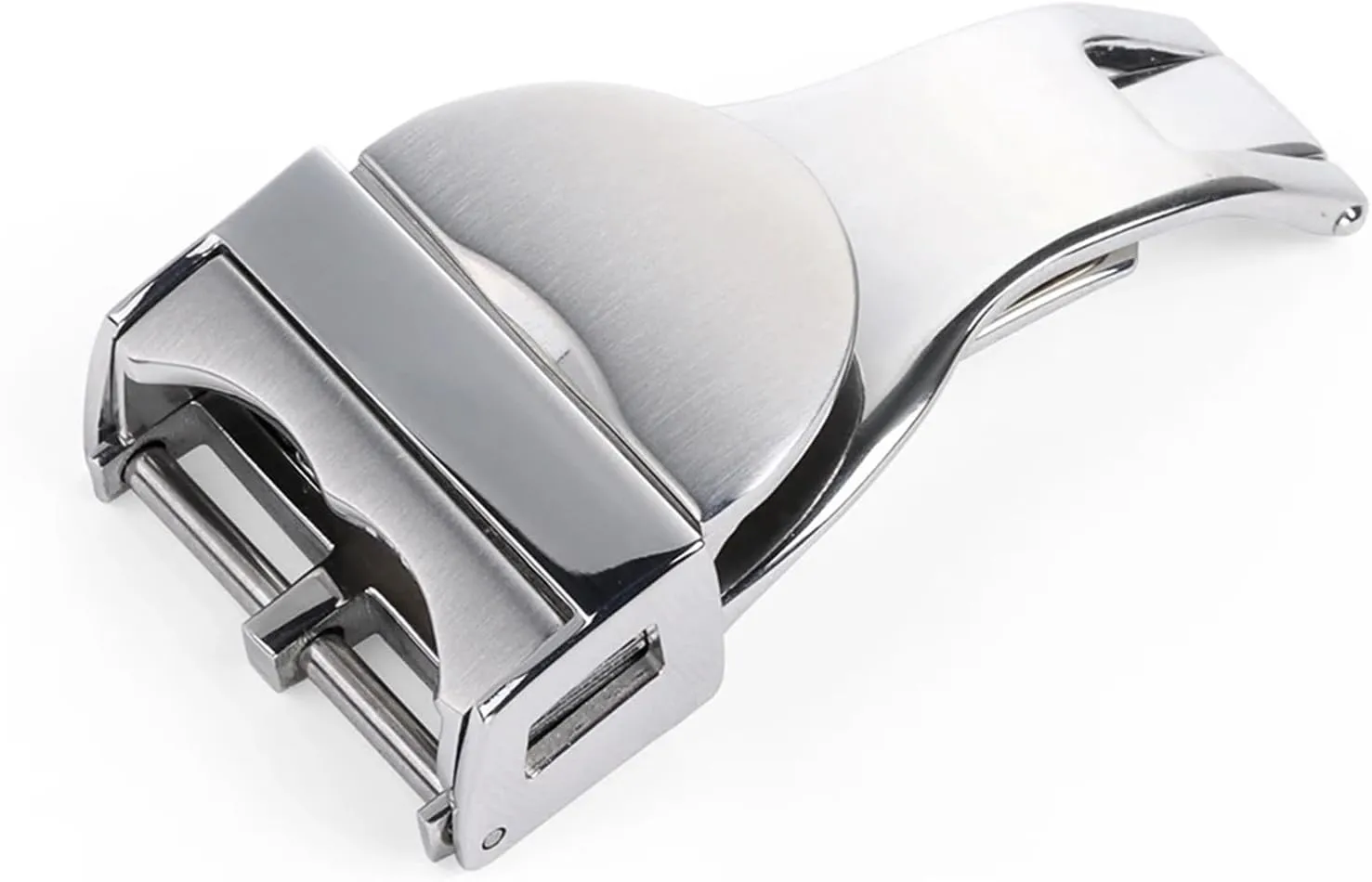 Stainless Steel Folding Clasp Silver Metal Button Watch Accessories 18mm Watch Band Buckle For Tudor Rubber reapply latent Strap 