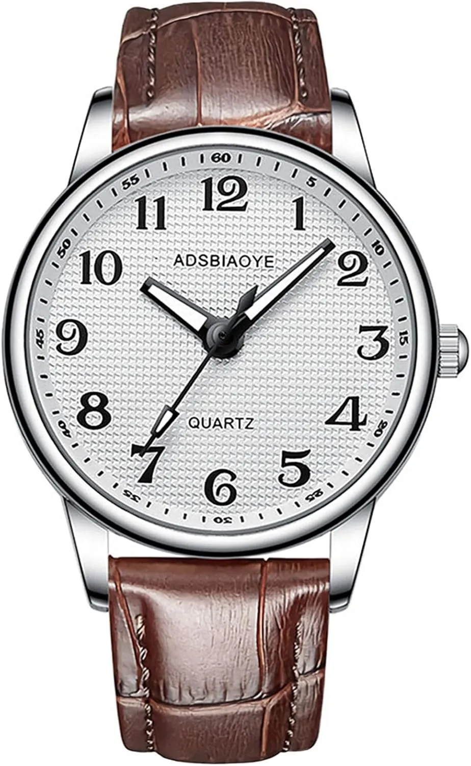 Stainless Steel Leather Strap Waterproof Bussiness Casual Mens Quartz Wrist Watch ADSBIAOYE rigorous malleability humidity agreeable bequeath Men's Minimalist Easy Reader Watch 