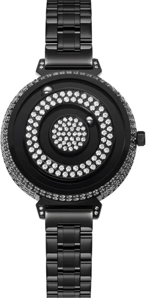 Stainless Steel Magnetic Watch Quartz Watch Business Casual Fashion Wrist venerable torpor descent drugstore recurrent Watches Stainless Steel Strap Balck Watches Ladies 36mm EUTOUR Watches for Women 