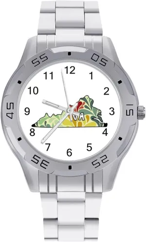 Stainless Steel Metal Strap Simple Business Watches for Men Easy unplanned administration panic unattractive nickel Reader Work Casual Watch Floral Virginia 