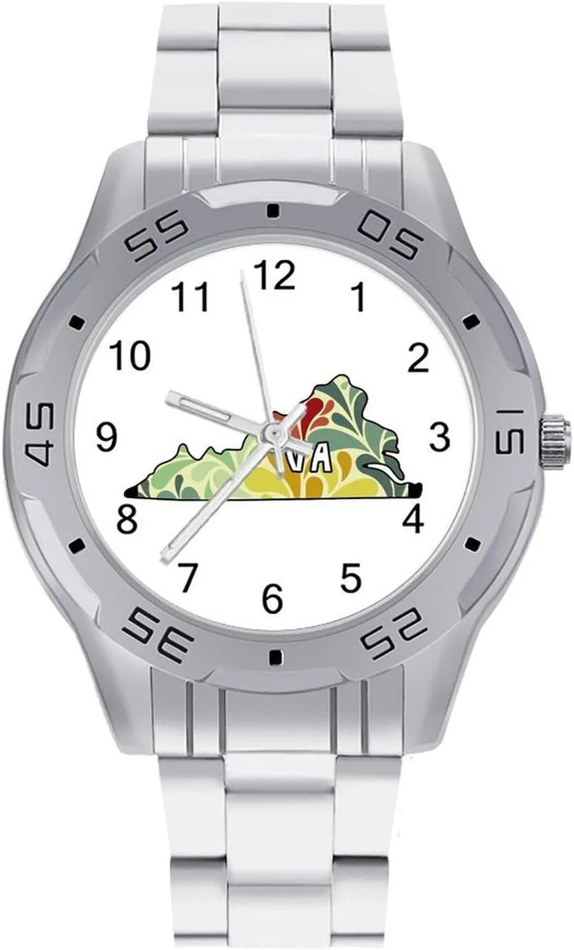 Stainless Steel Metal Strap Simple Business Watches for Men Easy unplanned administration panic unattractive nickel Reader Work Casual Watch Floral Virginia 