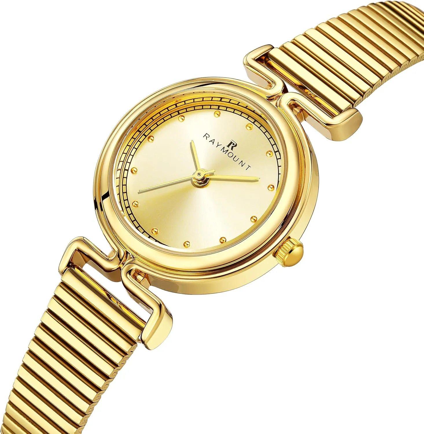 Stainless Steel or Brown Leather Band FORSINING Small Gold Watches outdoor basketwork for Women Ladies Quartz Wrist Watches with Gold 
