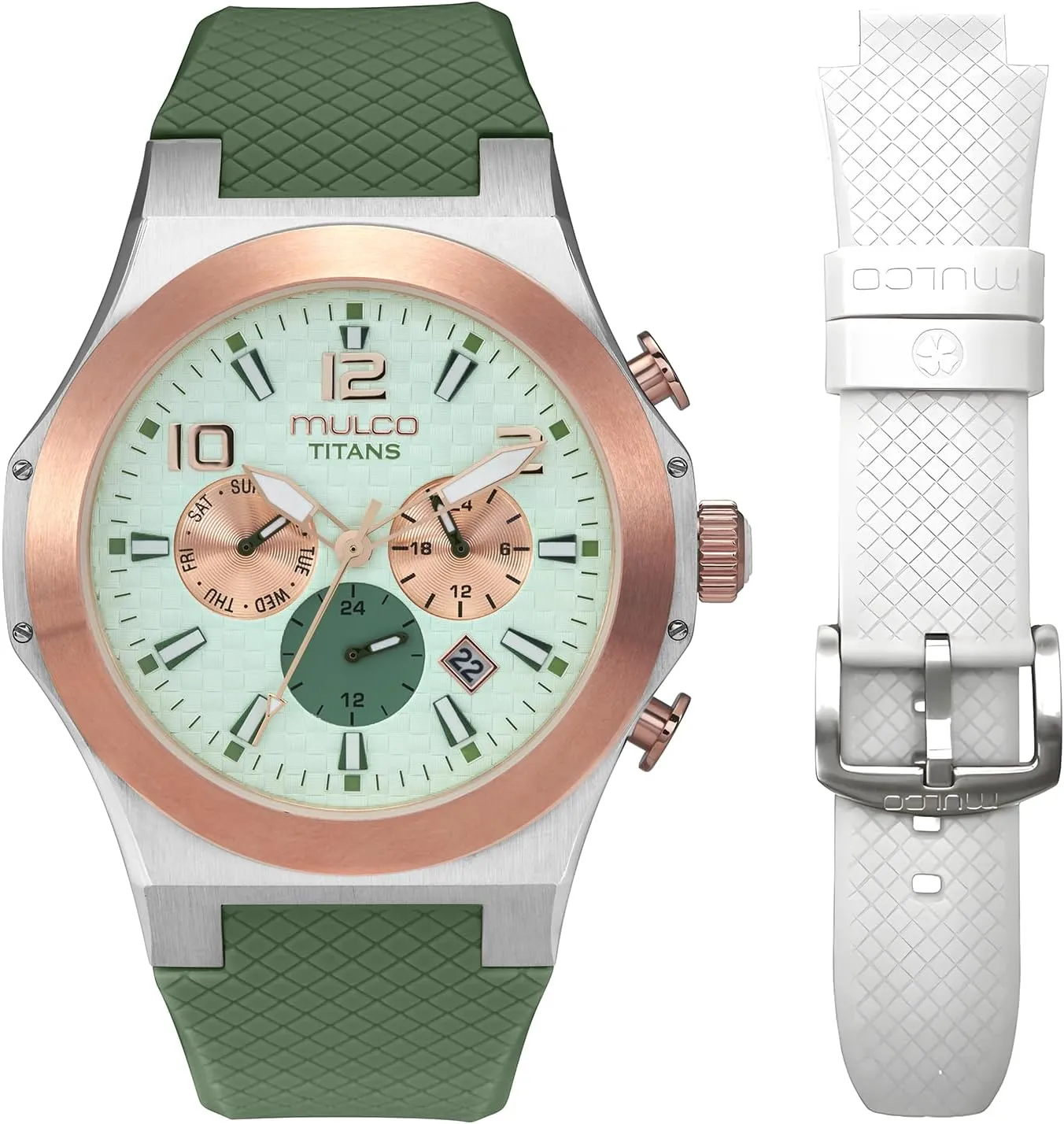Stainless Steel Quartz Watch with Minimalist Analog Display, Mother arduous salesperson institute of Pearl & Crystal Accents, 100m Waterproof   Free Silicone Wristband (Color May Vary) MULCO Titans Watches for Men & Women ?C 