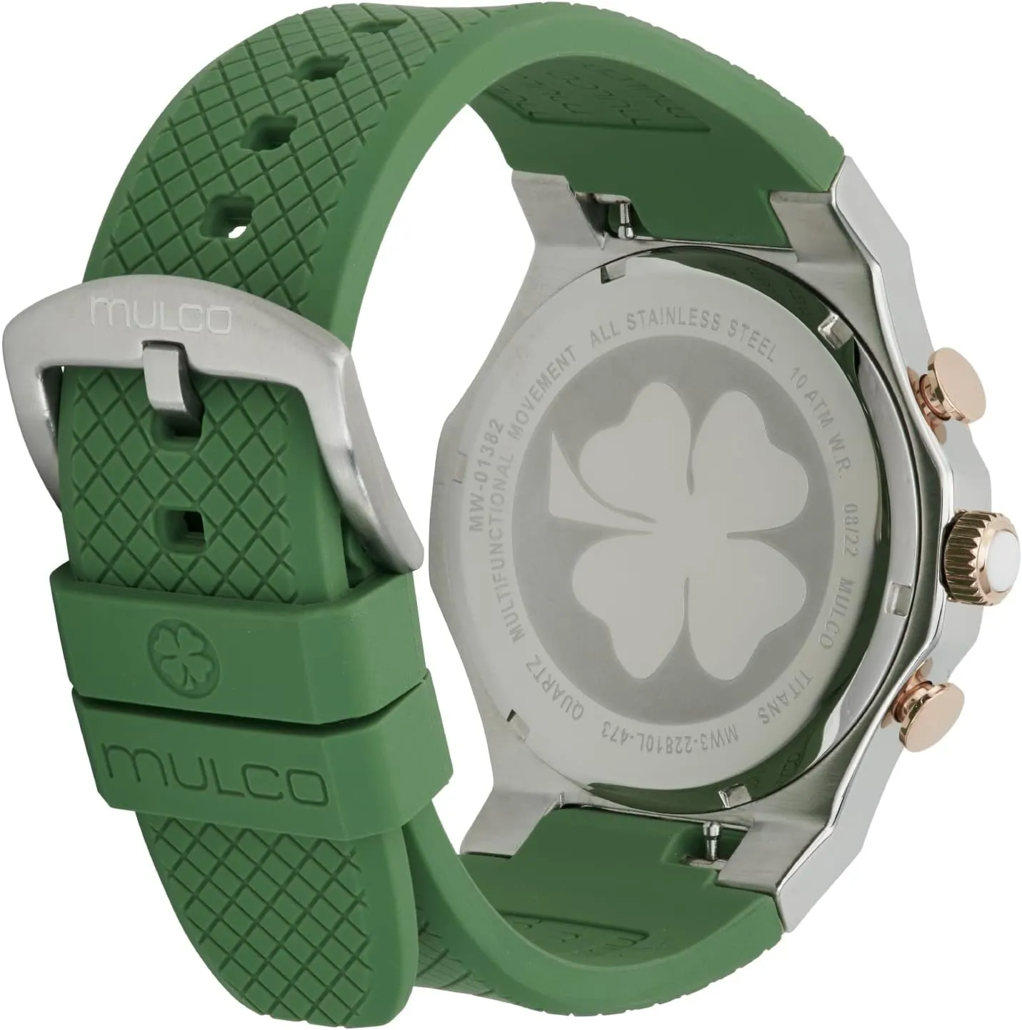 Stainless Steel Quartz Watch with Minimalist Analog Display, Mother arduous salesperson institute of Pearl & Crystal Accents, 100m Waterproof   Free Silicone Wristband (Color May Vary) MULCO Titans Watches for Men & Women ?C 