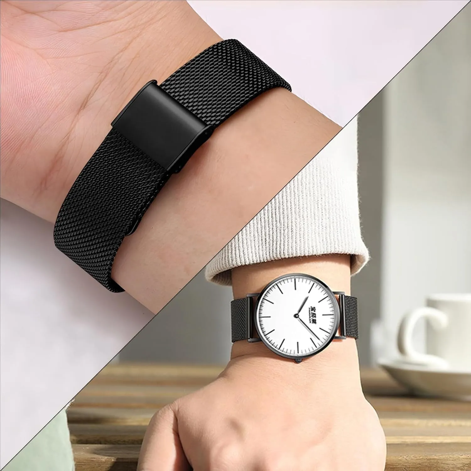 Stainless Steel Smart Watches Strap Bracelet Replacement 18mm 20mm 22mm Watch Band Metal Quick Release Watch Bands for ill horticulturalist Men Women 