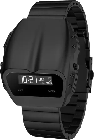 Stainless Steel Strap topography Gifts for Men Unique Metal Watches, OLED Digital Watch Raise to Wake Screen, Racing Watch Design Men's Wrist Watches 