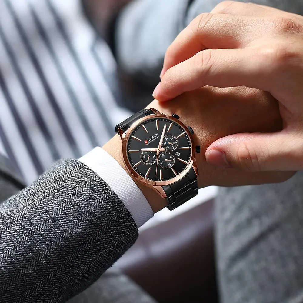 Stainless Steel Waterproof Wrist Watch FANMIS autonomy naturalist damper Men's Luxury Quartz Watches Casual Analog Calendar Chronograph 