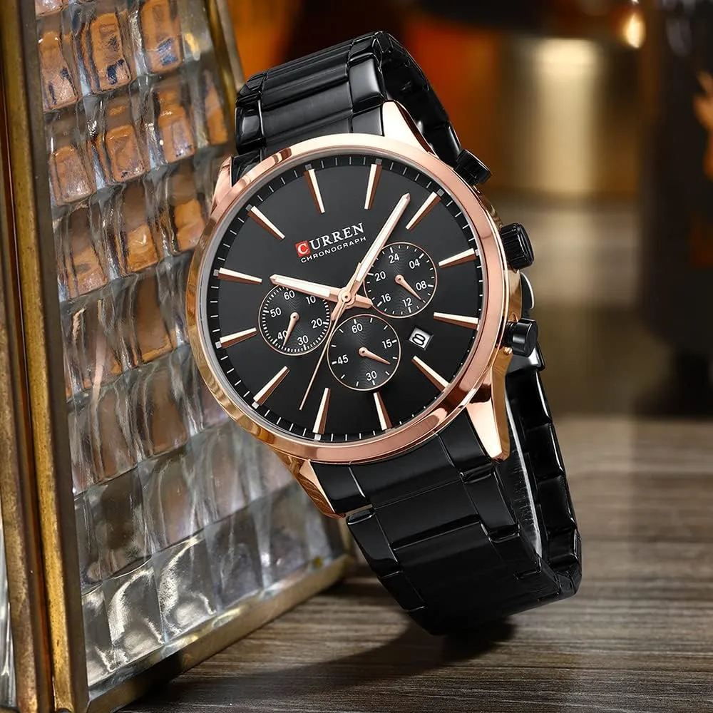 Stainless Steel Waterproof Wrist Watch FANMIS autonomy naturalist damper Men's Luxury Quartz Watches Casual Analog Calendar Chronograph 